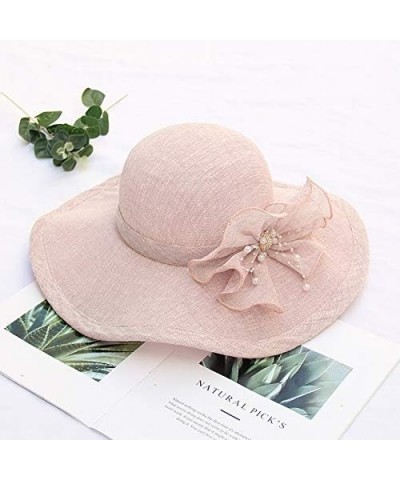 Women's Church Fascinator Bridal Tea Party Wedding Hat Marching Band Hats for Women K-purple,pink,khaki,beige $8.78 Rain Hats