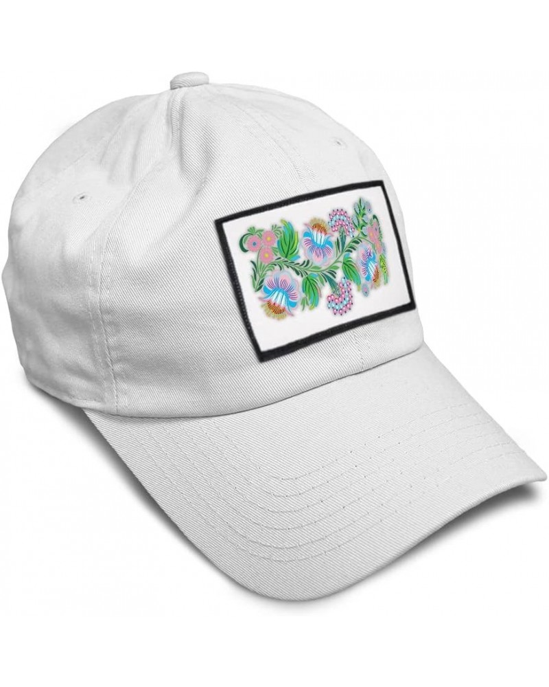 Soft Baseball Cap Colorful Flowers Vintage Look U Botanical & Flowers Botanical White Rectangle Patch $13.23 Baseball Caps