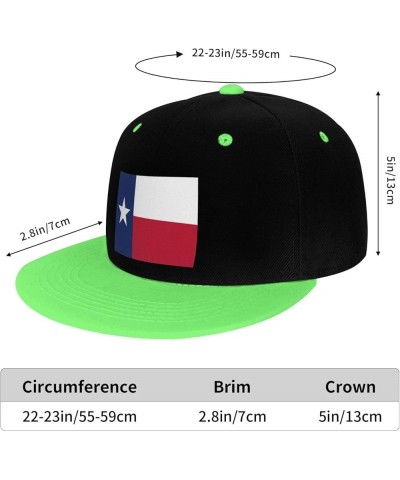 Flag of Texas Snapback Hat for Men Women Baseball Cap Trucker Flat Bill Hats Dad Caps Green $12.85 Baseball Caps