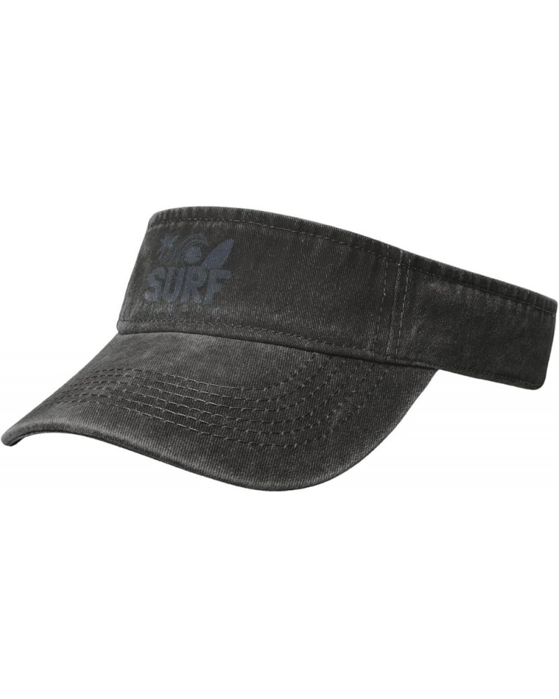 Surfing Season Sun Visor Hats for Women Men Adjustable Cooling Sports Sun Hats Cotton Golf Cap Black $13.06 Visors