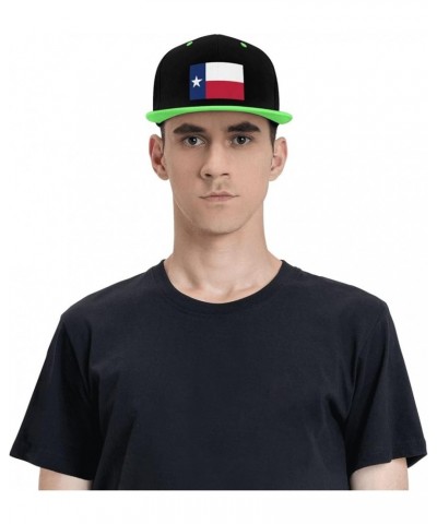 Flag of Texas Snapback Hat for Men Women Baseball Cap Trucker Flat Bill Hats Dad Caps Green $12.85 Baseball Caps