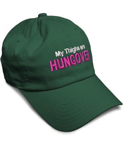 Soft Baseball Cap My Things are Hungover Cotton Dad Hats for Men & Women Forest Green $12.76 Baseball Caps