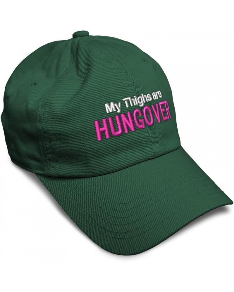 Soft Baseball Cap My Things are Hungover Cotton Dad Hats for Men & Women Forest Green $12.76 Baseball Caps