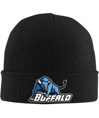 University at Buffalo Logo Beanie Hat for Men and Women Winter Warm Hats Knit Slouchy Thick Skull Cap Black $11.04 Skullies &...