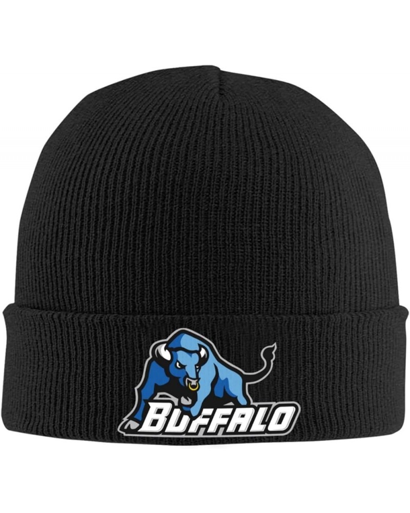 University at Buffalo Logo Beanie Hat for Men and Women Winter Warm Hats Knit Slouchy Thick Skull Cap Black $11.04 Skullies &...