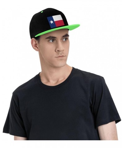 Flag of Texas Snapback Hat for Men Women Baseball Cap Trucker Flat Bill Hats Dad Caps Green $12.85 Baseball Caps