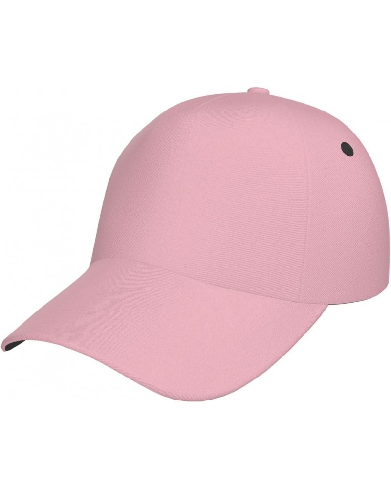 Solid Color Pink Fashionable Sports Baseball Cap with Stable Structure and Good Sunshade Effect Suitable for Sports Outdoor a...