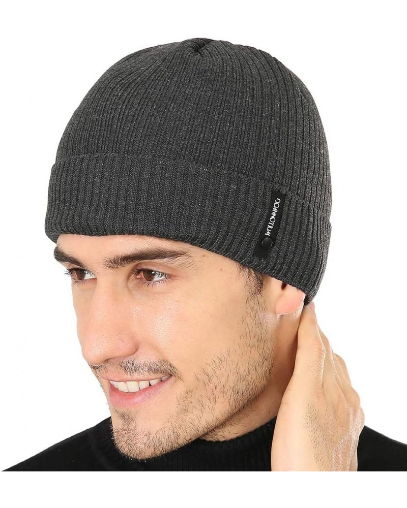 Winter Beanie for Men & Women Skull Cap Warm Hat Lined Toboggan Knit Outdoor Sport 5-grey Black $9.43 Skullies & Beanies