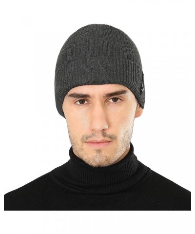 Winter Beanie for Men & Women Skull Cap Warm Hat Lined Toboggan Knit Outdoor Sport 5-grey Black $9.43 Skullies & Beanies