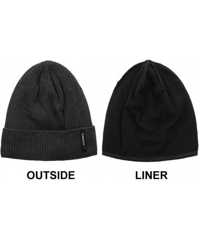 Winter Beanie for Men & Women Skull Cap Warm Hat Lined Toboggan Knit Outdoor Sport 5-grey Black $9.43 Skullies & Beanies