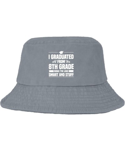 I Graduated Now I'm Like Smart and Stuff Bucket Hats Bucket Hats Flodable Womens Hat Travel Accessories for Light Grey $11.79...