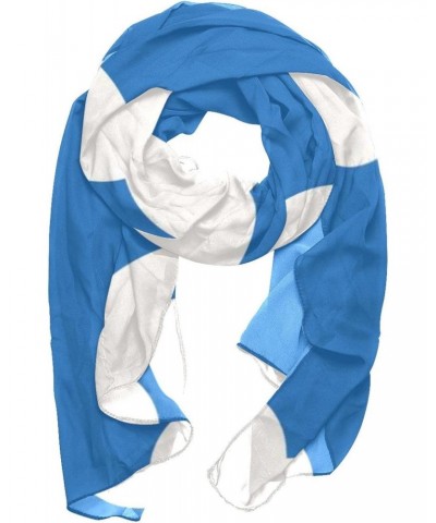 Head Scarf Fashion Chiffon Hair Scarf Scarves for Women white cloud blue background $11.69 Scarves