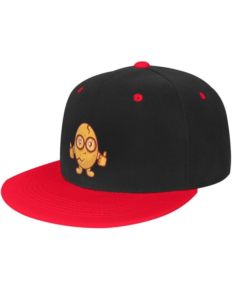 Thumbs Up for The Lovely Egg Baseball Cap for Men Women Snapback Hat Adjustable Flat Bill Hats Red $10.88 Baseball Caps