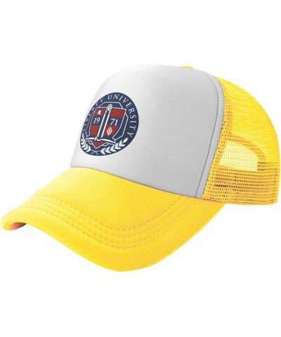 Liberty University Trucker Hats for Both Men and Women - Mesh Baseball Snapback Hats Yellow $11.07 Baseball Caps