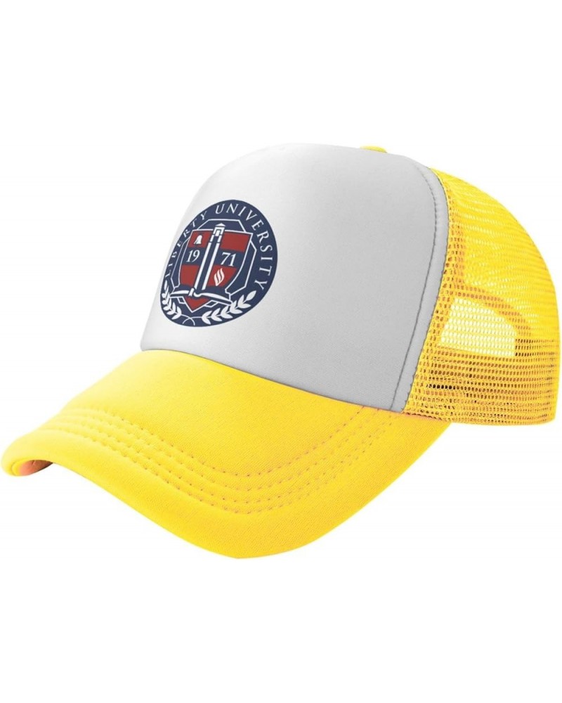 Liberty University Trucker Hats for Both Men and Women - Mesh Baseball Snapback Hats Yellow $11.07 Baseball Caps