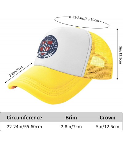 Liberty University Trucker Hats for Both Men and Women - Mesh Baseball Snapback Hats Yellow $11.07 Baseball Caps