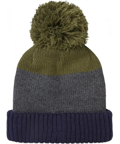 Men's Flitcham Waterproof Fleece Lined Cold Weather Bobble Hat Navy/Grey/Olive $26.88 Skullies & Beanies