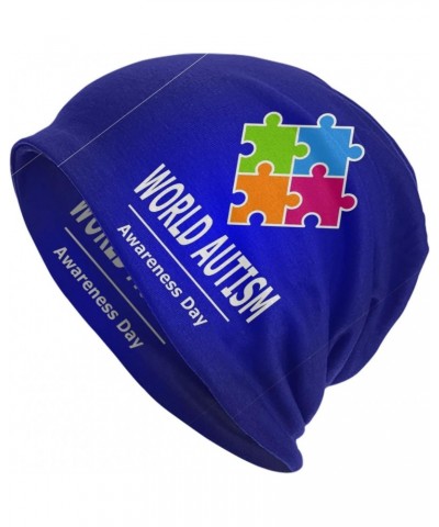 Autistic Autism Awareness Day Month 2023 Hat Beanie Cap Warm Knit Winter Skull Stretch Hats for Men Woman Black $10.42 Skulli...