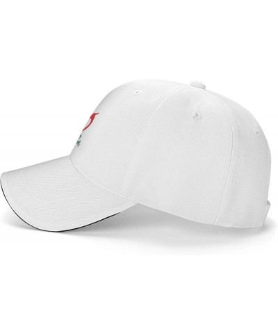 Reindeer Love Heart Merry Christmas Baseball Cap for Men Women White $11.75 Baseball Caps