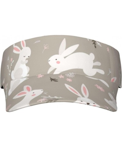 Easter Bunny Floral Stylish Adult Sun Hat, Beach Hatâ€" Premium Polyester Twill Fabric with Print Design, Unisex $12.52 Sun Hats