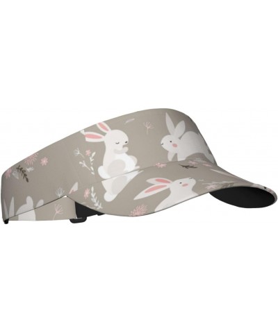 Easter Bunny Floral Stylish Adult Sun Hat, Beach Hatâ€" Premium Polyester Twill Fabric with Print Design, Unisex $12.52 Sun Hats