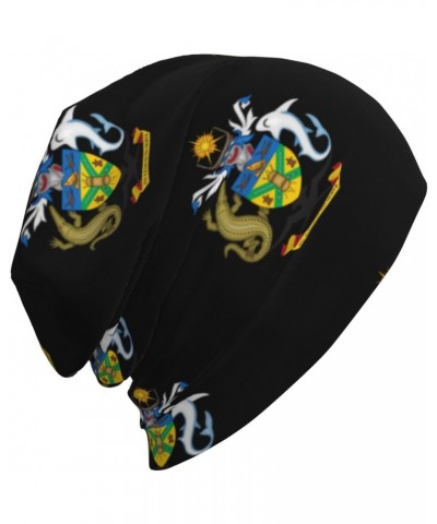 Coat of Arms Solomon Islands Eco-Chic Knit Hats Fashionable Functionality for Modern Living Black $13.95 Skullies & Beanies