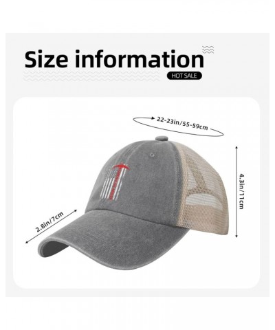 American Miner Patriot Day Baseball Cap for Women Mens Hats Retro Mesh Caps Dad Hat Gray $9.34 Baseball Caps