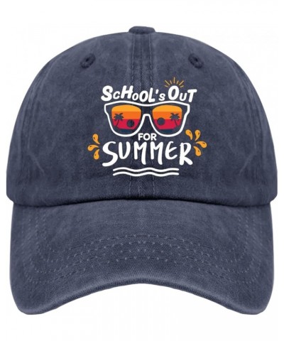 Schools Out for Summer Hat Travel Hat Pigment Black Golf Hat Gifts for Grandpa Golf Hats Navy Blue $10.07 Sun Hats