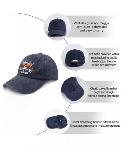 Schools Out for Summer Hat Travel Hat Pigment Black Golf Hat Gifts for Grandpa Golf Hats Navy Blue $10.07 Sun Hats