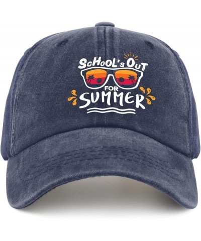 Schools Out for Summer Hat Travel Hat Pigment Black Golf Hat Gifts for Grandpa Golf Hats Navy Blue $10.07 Sun Hats