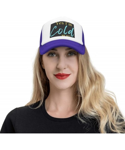 Yes I'm Cold Me 24:7 Baseball Cap Men Hats Sun hat for Women Cowboy hat Dad Hat Trucker hat Black Purple $11.44 Baseball Caps