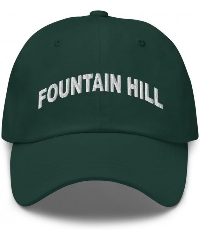 Fountain Hill Pennsylvania Hat Fountain Hill PA Cap Embroidered Dad Hat Adjustable Strap Closure Unisex Spruce $21.19 Basebal...