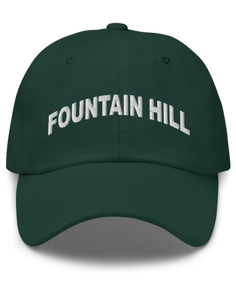 Fountain Hill Pennsylvania Hat Fountain Hill PA Cap Embroidered Dad Hat Adjustable Strap Closure Unisex Spruce $21.19 Basebal...