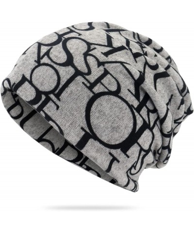 Head Wrap Unisex Women&Men Turban Collar Scarf Cancer Ruffle Print Hat Hat Baseball Caps Mesh Hats for Men Grey $6.31 Skullie...