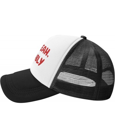 Fuck, Yeah, Probably Mesh Hat Men Women Baseball Cap Funny Trucker Hat Black $9.23 Baseball Caps