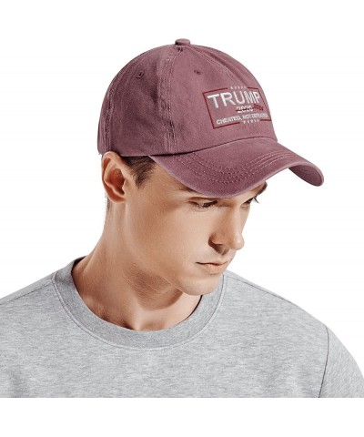 Unisex Cowboy Hat Adjustable Embroidered Cowboy Caps Trucker Hat Dad Hats Burgundy $14.82 Cowboy Hats