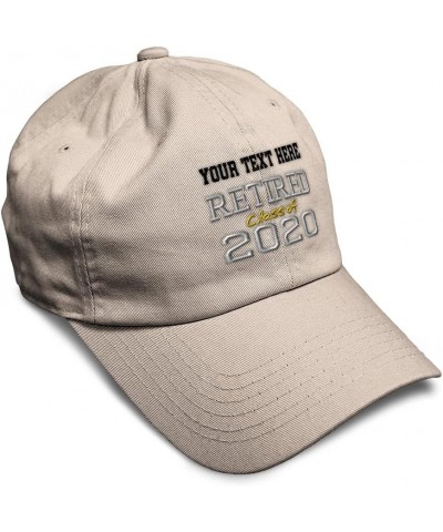 Soft Baseball Cap Retired Class of 2020 Retirement Position Cotton Withdrawal Dad Hats for Men & Women Stone Personalized Tex...