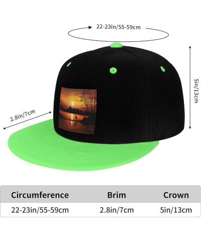 Interesting Landscape Map Snapback Hat for Men Women Baseball Cap Trucker Flat Bill Hats Dad Caps Green $14.30 Baseball Caps