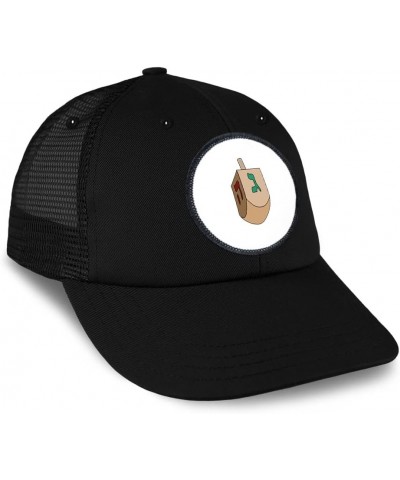 Patch Hat Trucker Baseball Cap Dreidel Religious Image Religions Other Religion Black Circle Patch $11.70 Baseball Caps