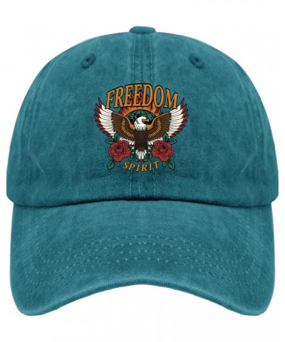 Womens Golf Hat Eagle Golf Caps for Men's Hats Quick Dry Love Eagless Baseball Cap Women Cyan Blue $8.62 Visors