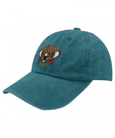 Womens Golf Hat Eagle Golf Caps for Men's Hats Quick Dry Love Eagless Baseball Cap Women Cyan Blue $8.62 Visors