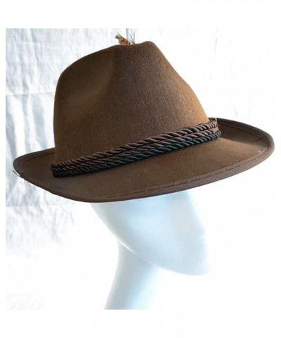 Vintage Cowboy Hat Western Feather Decors Cowgirl Hat for Women & Men Fedora Felt Jazzs Hat Bn $7.50 Cowboy Hats