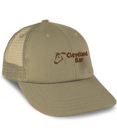 Custom Trucker Hat Baseball Cap Cleveland Bay Horses Breed Cotton Pony Dad Hats for Men & Women Khaki Design Only $13.44 Base...