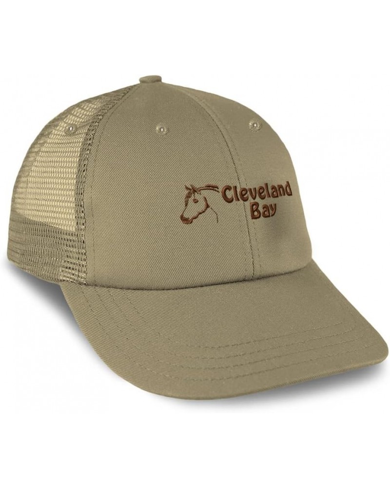 Custom Trucker Hat Baseball Cap Cleveland Bay Horses Breed Cotton Pony Dad Hats for Men & Women Khaki Design Only $13.44 Base...