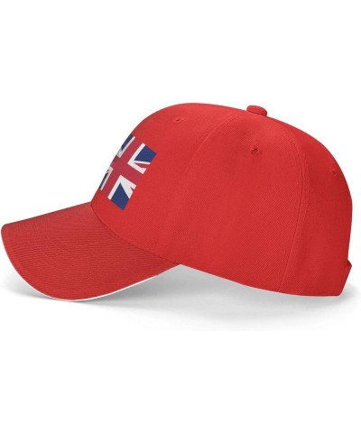 Flag of The United Kingdom and USA Flag-Baseball Caps Denim Hats Cowboy Knit hat Fisherman's hat Red $14.92 Baseball Caps