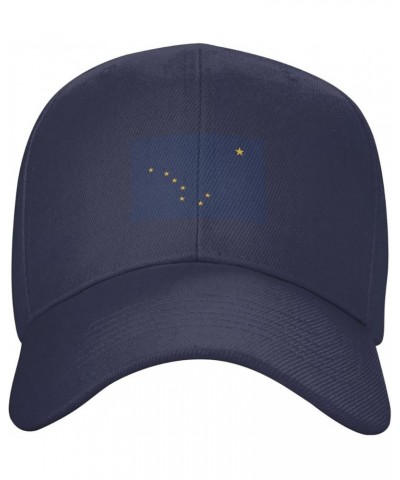 Flag of Alaska Baseball Cap for Men Women Hat Adjustable Truck Driver Baseball Caps Dad Hats Navy Blue $11.72 Baseball Caps