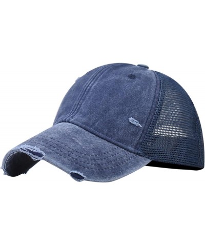 Men Ladies Hat Fashion Baseball Cap Denim Buckle Outdoor Sunscreen Sunshade Hat Low Hats Navy $8.54 Sun Hats