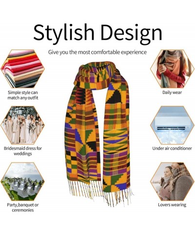 African Weaving Print Tassel Scarf For Women Shawl Wrap Unique Design, Fashion Fringed Scarf 77" X 27 African Weaving $18.34 ...