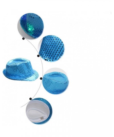 Sequin Hat for Man and Women,Western Sequin Fedora Hat Bling Dance Hats B743_blue $6.99 Balaclavas