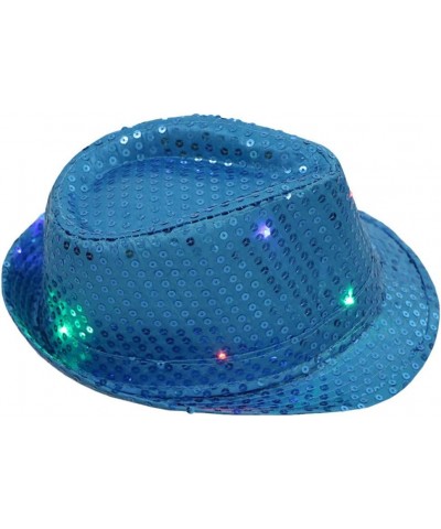 Sequin Hat for Man and Women,Western Sequin Fedora Hat Bling Dance Hats B743_blue $6.99 Balaclavas